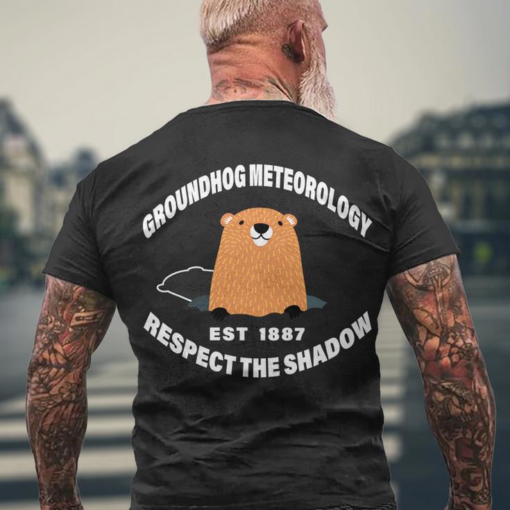 Groundhog Meteorology Respect The Shadow Tshirt Men's Crewneck Short Sleeve Back Print T-shirt Gifts for Old Men