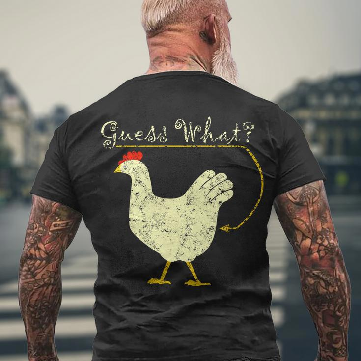 Guess What Chicken Butt Tshirt Men's Crewneck Short Sleeve Back Print T-shirt Gifts for Old Men
