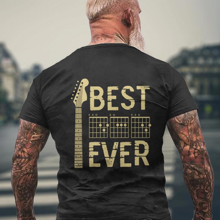 Guitarist Father Best Dad Ever D A D Chord Gifts Guitar Men's Crewneck Short Sleeve Back Print T-shirt Gifts for Old Men