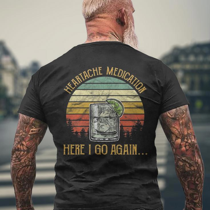 Heartache Medicationhere I Go Again&8230 Music Lover Men's Back Print T-shirt Gifts for Old Men