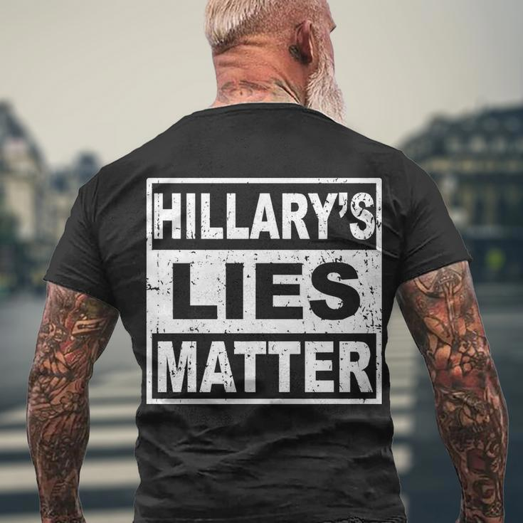 Hillarys Lies Matter Men's Crewneck Short Sleeve Back Print T-shirt Gifts for Old Men