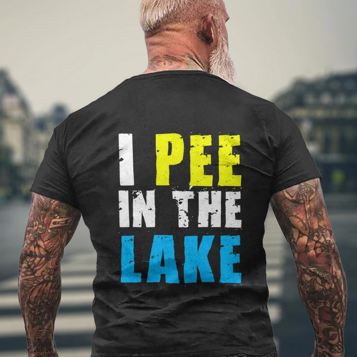 I Pee In The Lake Funny Summer Vacation V2 Men's Crewneck Short Sleeve Back Print T-shirt Gifts for Old Men