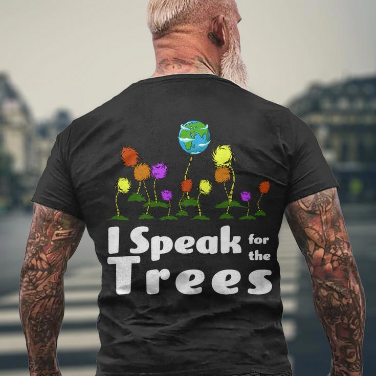 I Speak For The Trees Men's Crewneck Short Sleeve Back Print T-shirt Gifts for Old Men