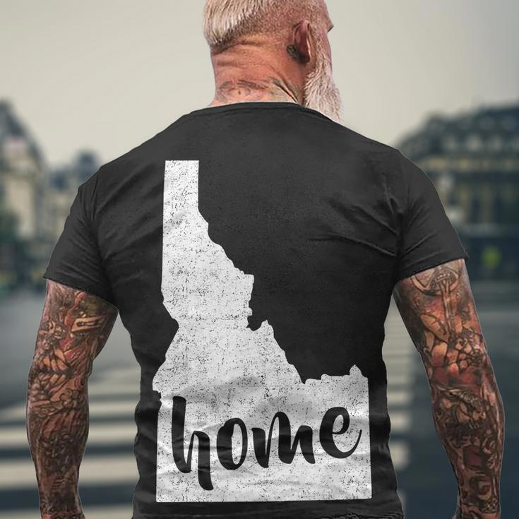 Idaho Home State Tshirt Men's Crewneck Short Sleeve Back Print T-shirt Gifts for Old Men