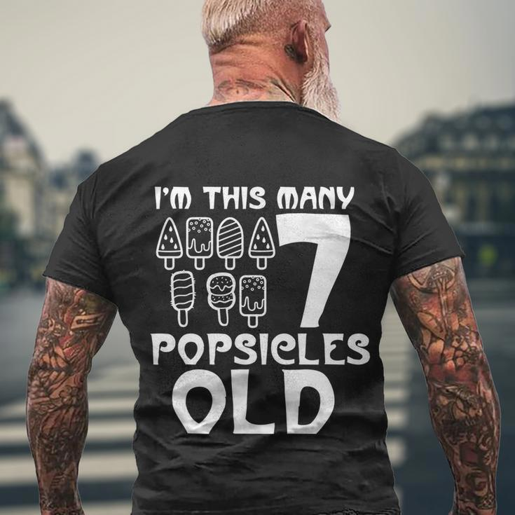 Im This Many Popsicles Old Funny Birthday For Men Women Cute Gift Men's Crewneck Short Sleeve Back Print T-shirt Gifts for Old Men