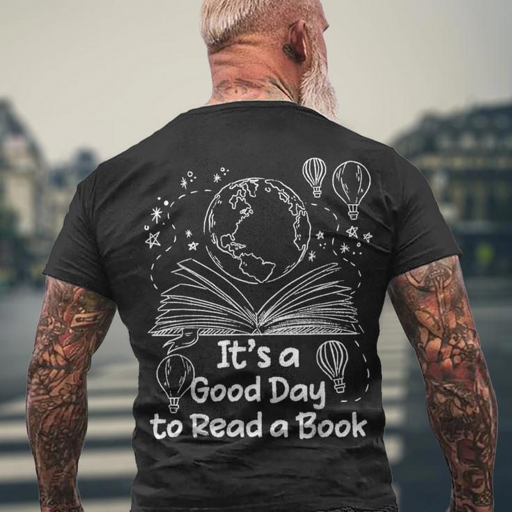 Its A Good Day To Read A Book Bookworm Book Lovers Vintage Men's T-shirt Back Print Gifts for Old Men