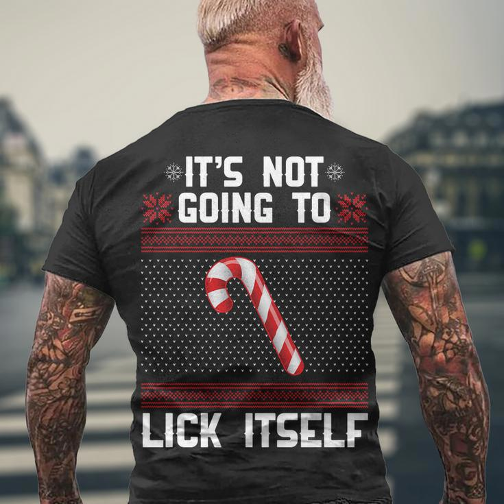 Its Not Going To Lick Itself Ugly Christmas Sweater Tshirt Men's Crewneck Short Sleeve Back Print T-shirt Gifts for Old Men