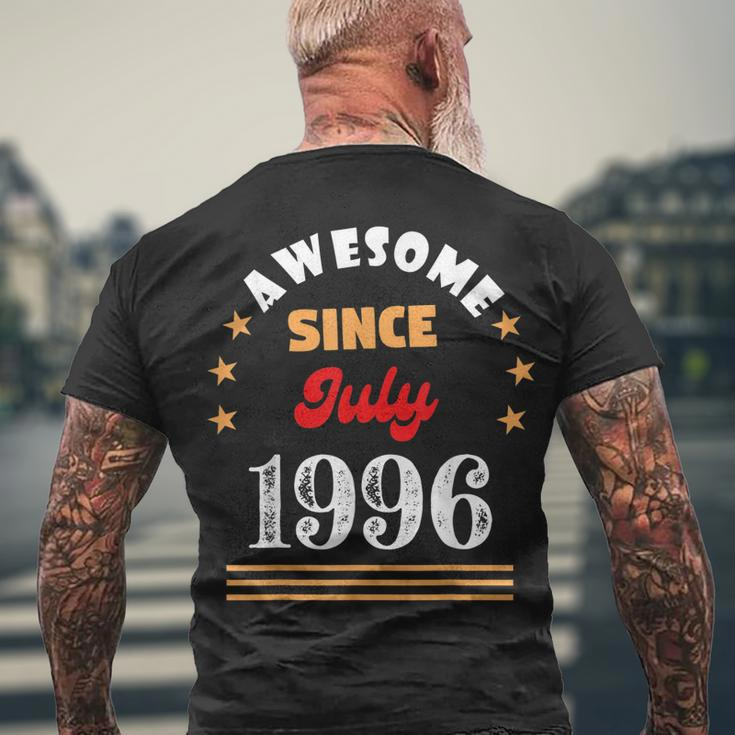 July 1996 Birthday Awesome Since 1996 July Vintage Cool Men's T-shirt Back Print Gifts for Old Men
