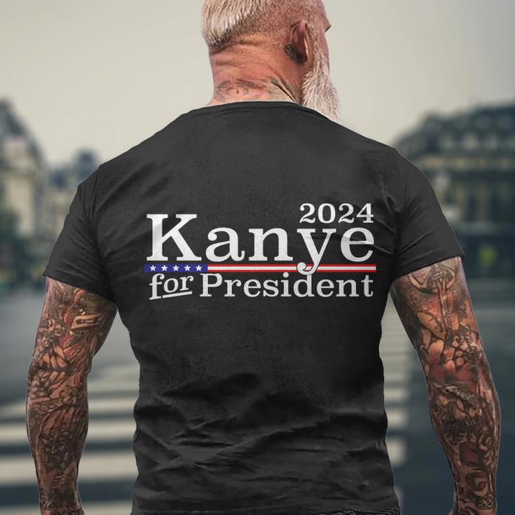 Kanye 2024 For President Men's Crewneck Short Sleeve Back Print T-shirt Gifts for Old Men