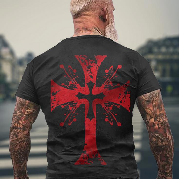 Knight TemplarShirt - The Warrior Of God Bloodstained Cross - Knight Templar Store Men's T-shirt Back Print Gifts for Old Men