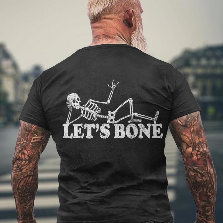 Lets Bone Funny Offensive And Rude Tshirt Men's Crewneck Short Sleeve Back Print T-shirt Gifts for Old Men