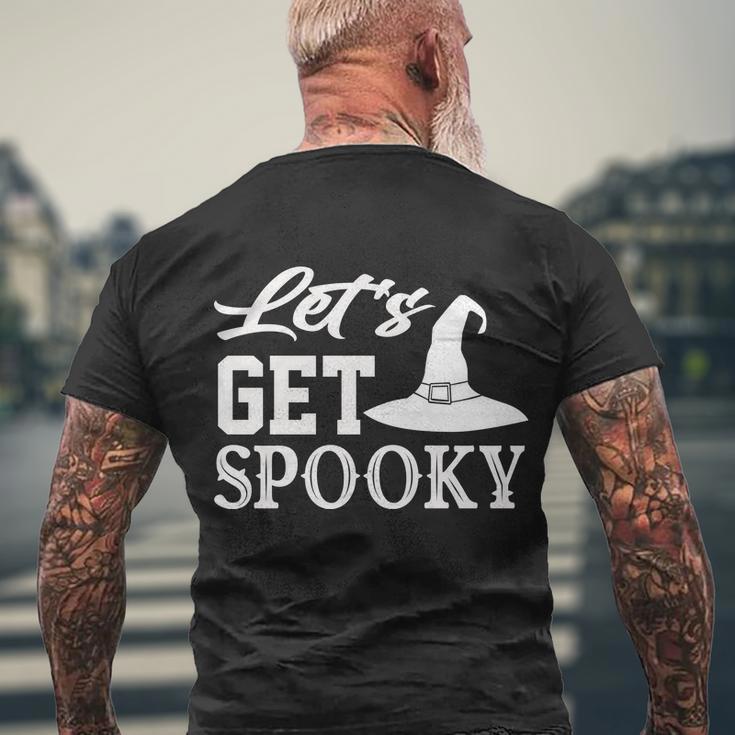 Lets Get Spooky Halloween Quote Men's Crewneck Short Sleeve Back Print T-shirt Gifts for Old Men