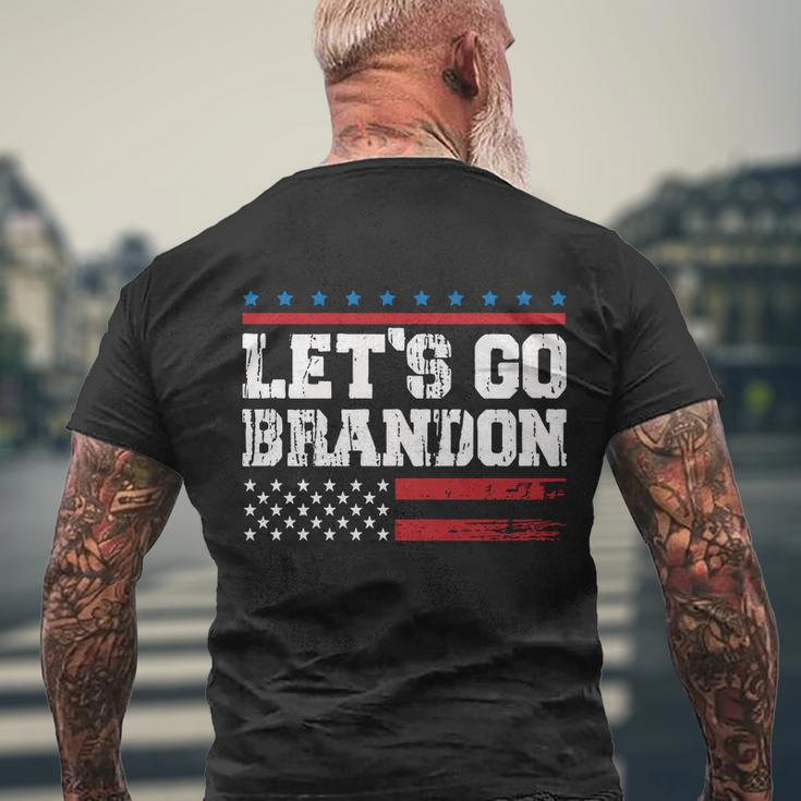 Lets Go Brandon Essential Brandon Funny Political Men's Crewneck Short Sleeve Back Print T-shirt Gifts for Old Men