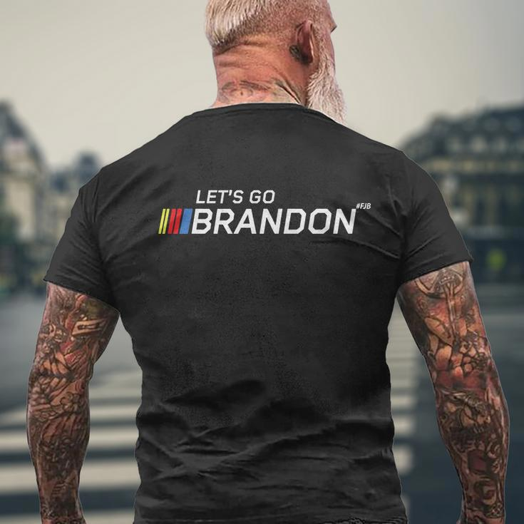 Lets Go Brandon Essential Funny Men's Crewneck Short Sleeve Back Print T-shirt Gifts for Old Men