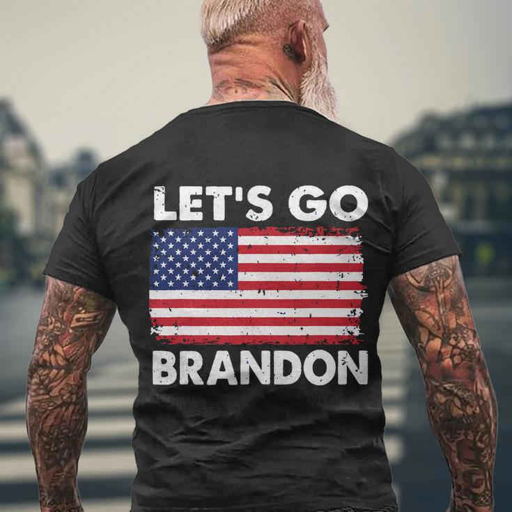 Lets Go Brandon Lets Go Brandon Flag Tshirt Men's Crewneck Short Sleeve Back Print T-shirt Gifts for Old Men