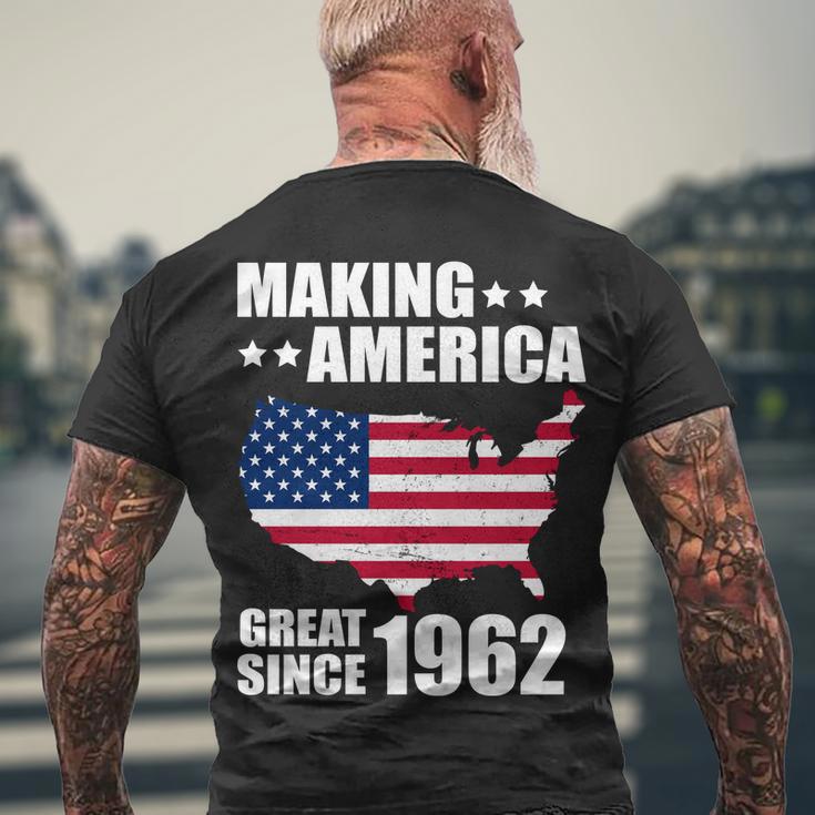 Making America Great Since 1962 Birthday Men's Crewneck Short Sleeve Back Print T-shirt Gifts for Old Men