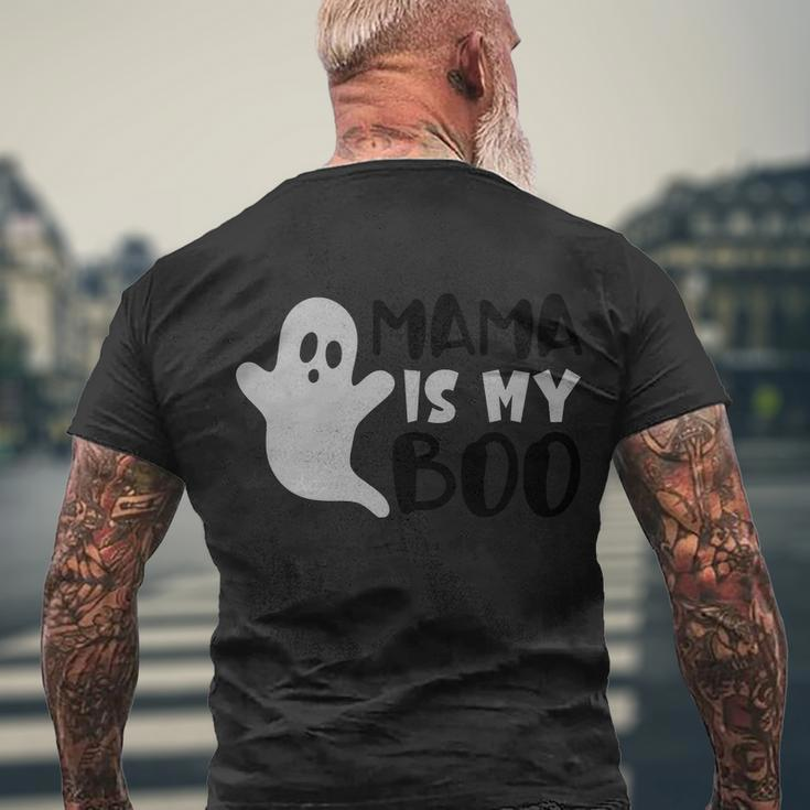 Mama Is My Boo Ghost Halloween Quote Men's Crewneck Short Sleeve Back Print T-shirt Gifts for Old Men