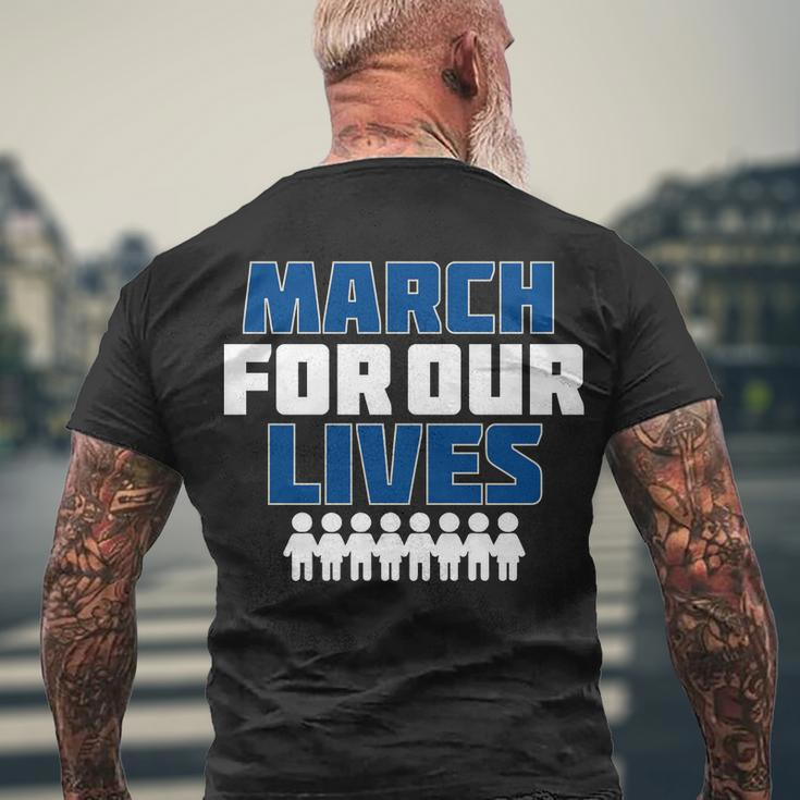 March For Our Lives Gun Control Men's Crewneck Short Sleeve Back Print T-shirt Gifts for Old Men