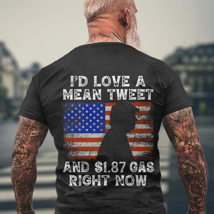 Mean Tweets And $187 Gas Shirts For Men Women Men's Crewneck Short Sleeve Back Print T-shirt Gifts for Old Men