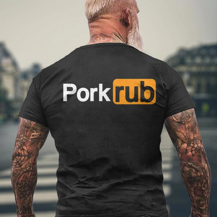 Mens Pork Rub Tshirt | Funny Bbq Shirt | Barbecue Tshirt Tshirt Men's Crewneck Short Sleeve Back Print T-shirt Gifts for Old Men