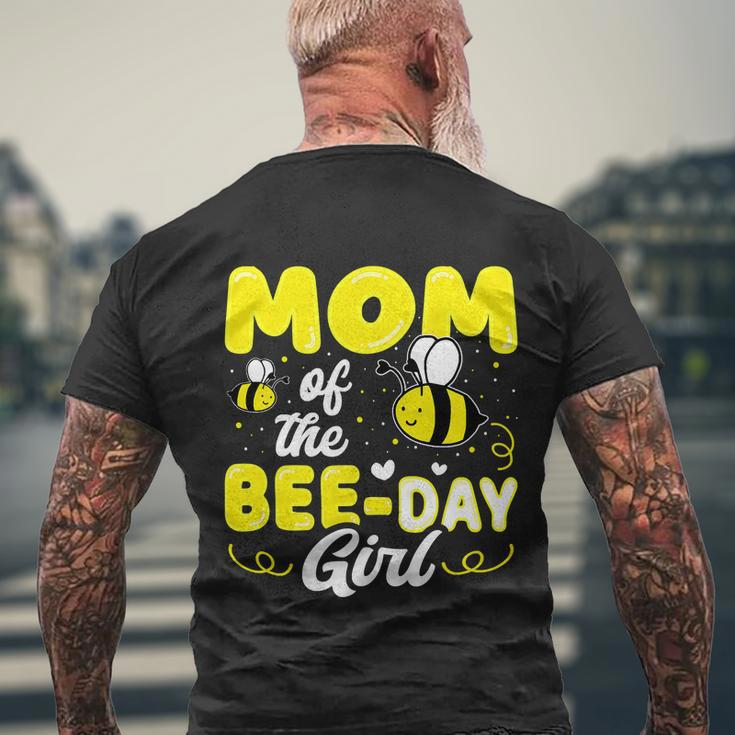 Mom Of The Bee Day Girl Party Birthday Sweet Men's Crewneck Short Sleeve Back Print T-shirt Gifts for Old Men