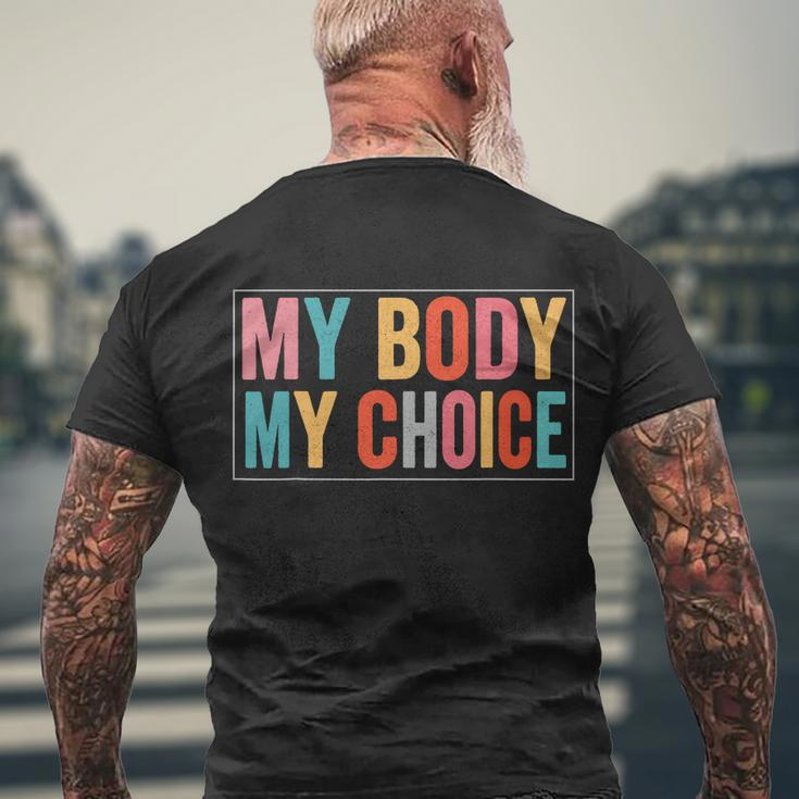 My Body Choice Uterus Business Women V2 Men's Crewneck Short Sleeve Back Print T-shirt Gifts for Old Men