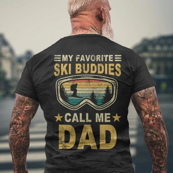 My Favorite Ski Buddies Call Me Dad Tshirt Men's Crewneck Short Sleeve Back Print T-shirt Gifts for Old Men