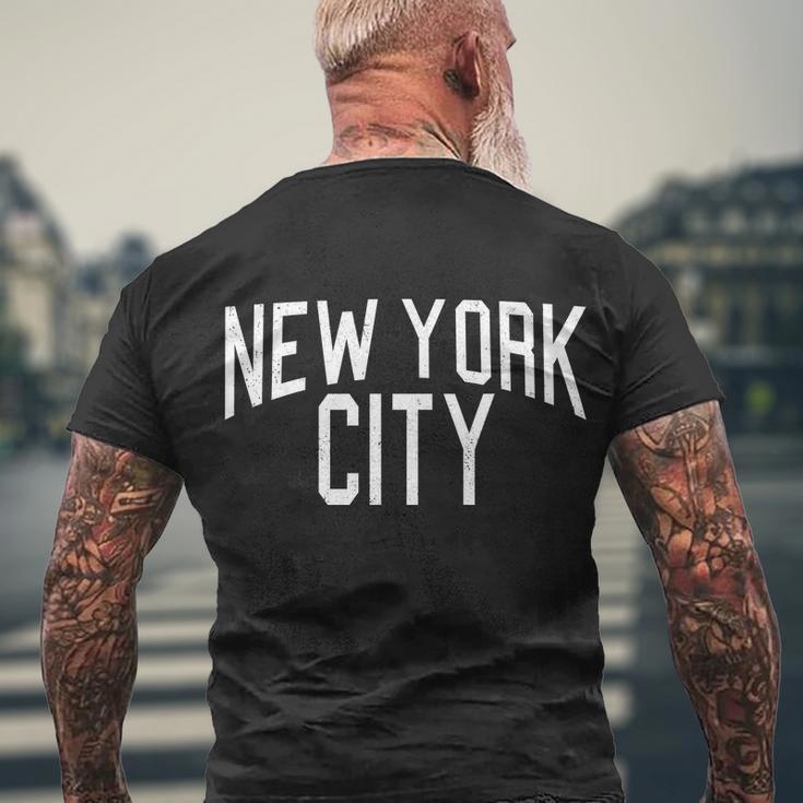 New York City Simple Logo Men's Crewneck Short Sleeve Back Print T-shirt Gifts for Old Men