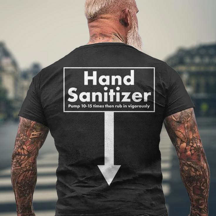 Offensive Hand Sanitizer Joke Tshirt Men's Crewneck Short Sleeve Back Print T-shirt Gifts for Old Men