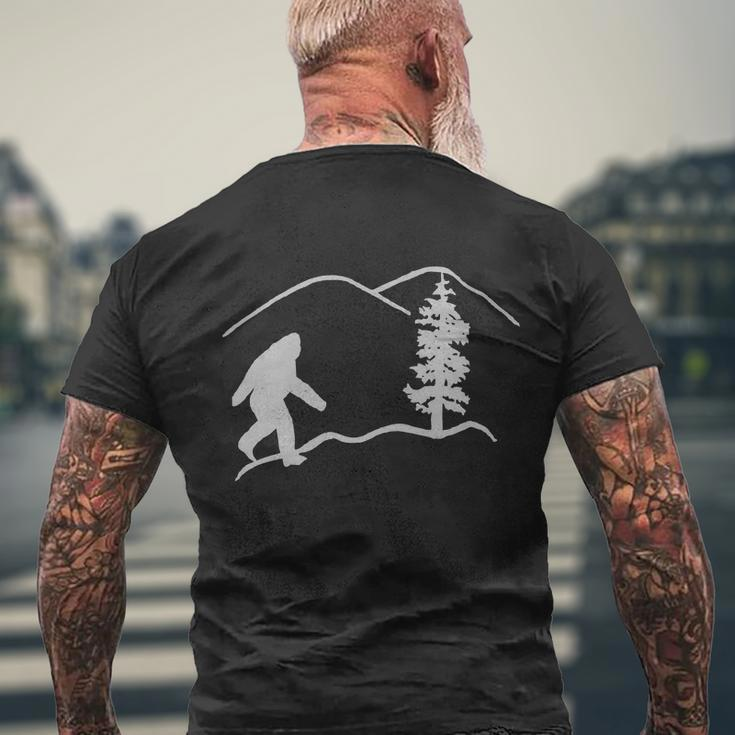 Oregon Bigfoot Men's Crewneck Short Sleeve Back Print T-shirt Gifts for Old Men