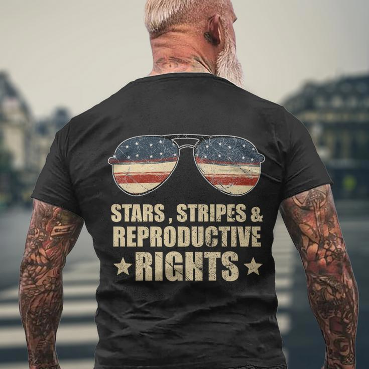 Patriotic 4Th Of July Stars Stripes And Reproductive Rights Funny Gift V2 Men's Crewneck Short Sleeve Back Print T-shirt Gifts for Old Men
