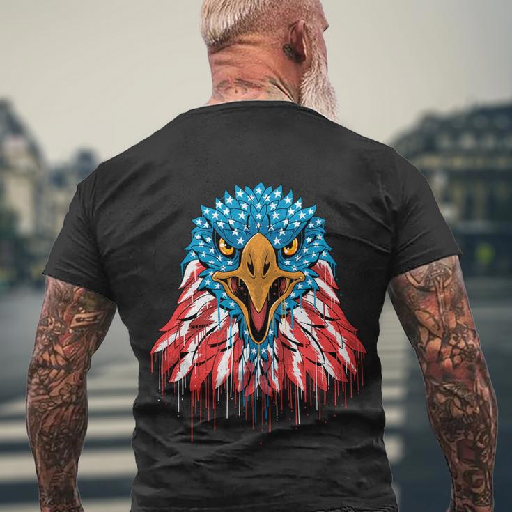 Patriotic Eagle Mullet Usa American Flag 4Th Of July Cute Gift Men's Crewneck Short Sleeve Back Print T-shirt Gifts for Old Men