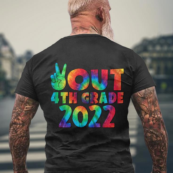 Peace Out 4Th Grade 2022 Tie Dye Happy Last Day Of School Funny Gift Men's Crewneck Short Sleeve Back Print T-shirt Gifts for Old Men