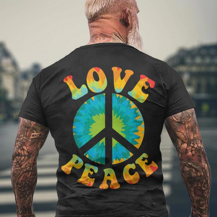 Peace Sign Love 60S 70S Tie Dye Hippie Halloween Costume V9 Men's T-shirt Back Print Gifts for Old Men