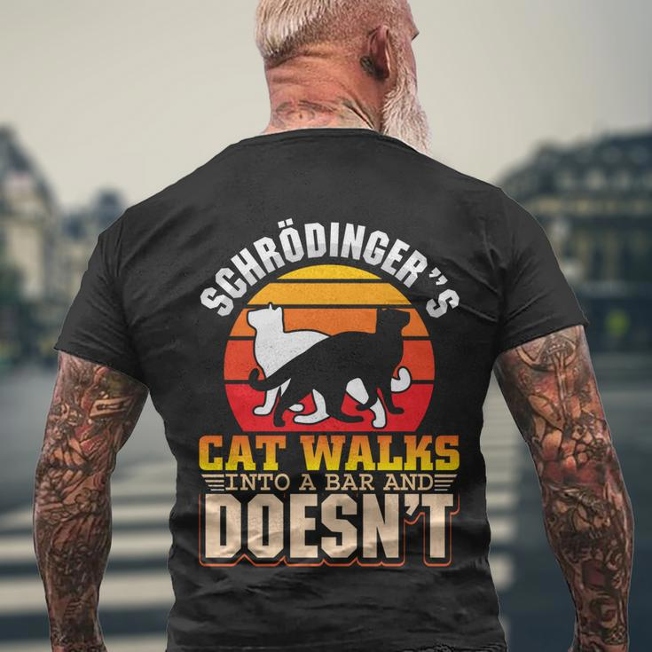 Physicists Scientists Schrödingers Katze Gift V4 Men's Crewneck Short Sleeve Back Print T-shirt Gifts for Old Men