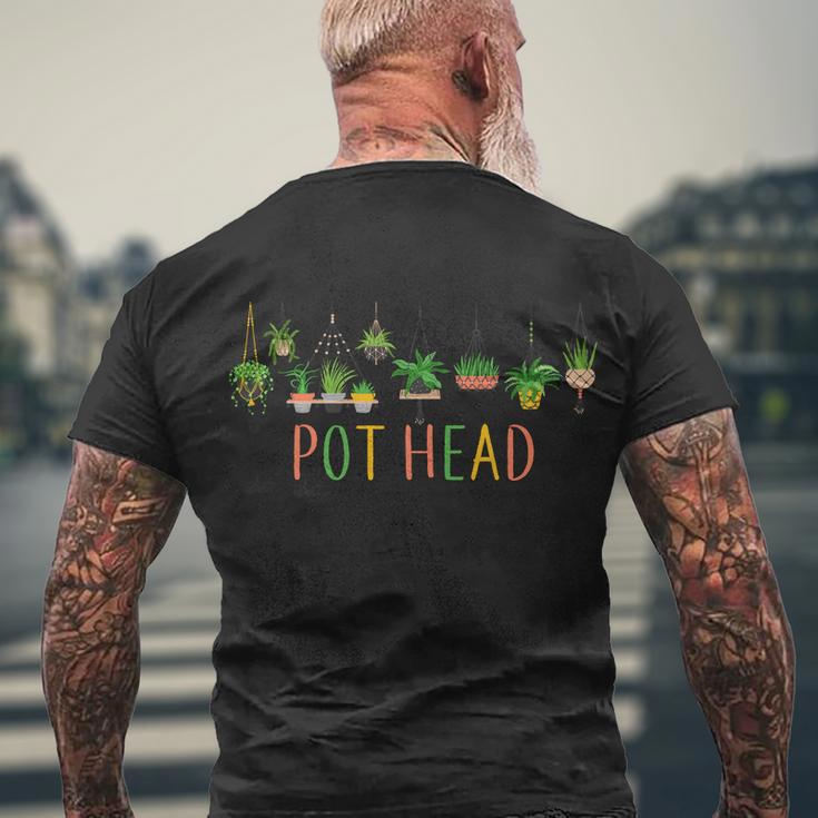 Pot Head For Plant Lovers Tshirt Men's Crewneck Short Sleeve Back Print T-shirt Gifts for Old Men