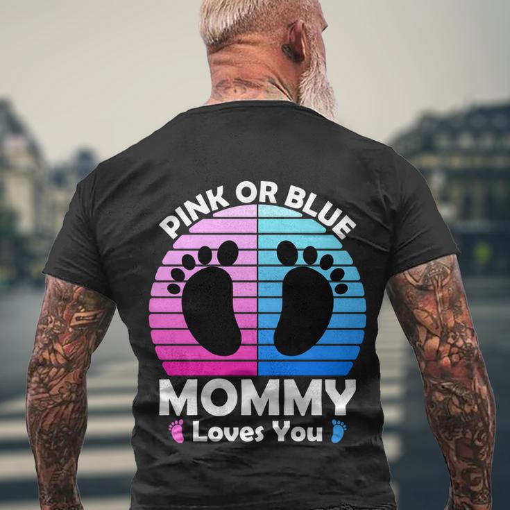 Pregnancy Announcet Mom 2021 Pink Or Blue Mommy Loves You Cool Gift Men's Crewneck Short Sleeve Back Print T-shirt Gifts for Old Men