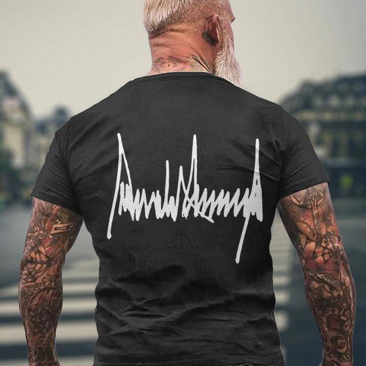 President Donald J Trump Signature Cool Gift Men's Crewneck Short Sleeve Back Print T-shirt Gifts for Old Men