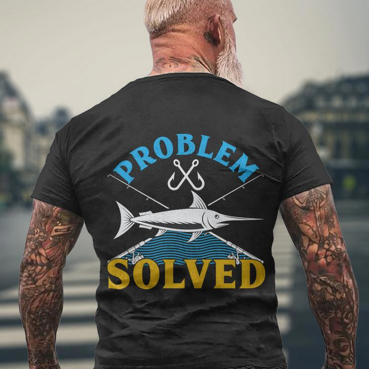 Problem Solved V2 Men's Crewneck Short Sleeve Back Print T-shirt Gifts for Old Men