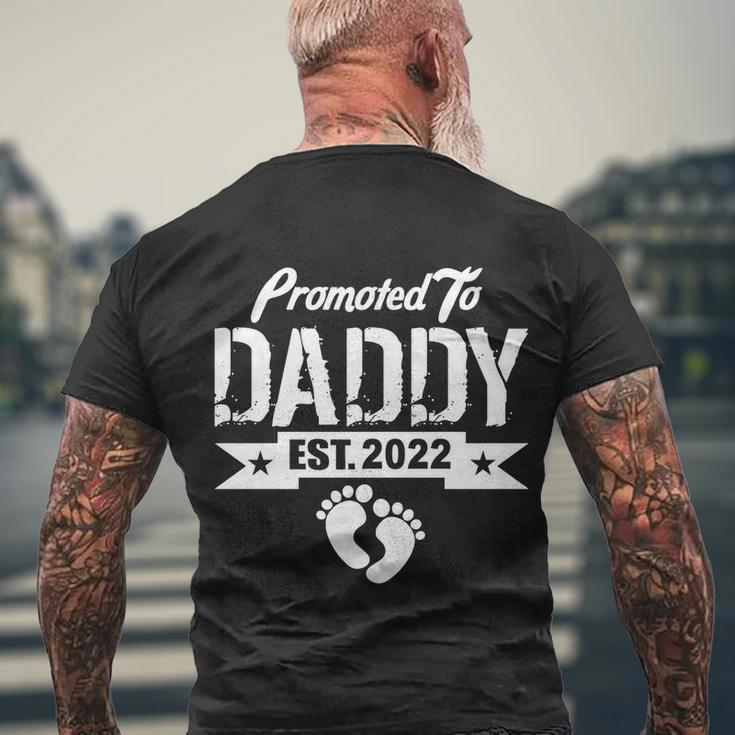 Promoted To Daddy Est Men's Crewneck Short Sleeve Back Print T-shirt Gifts for Old Men