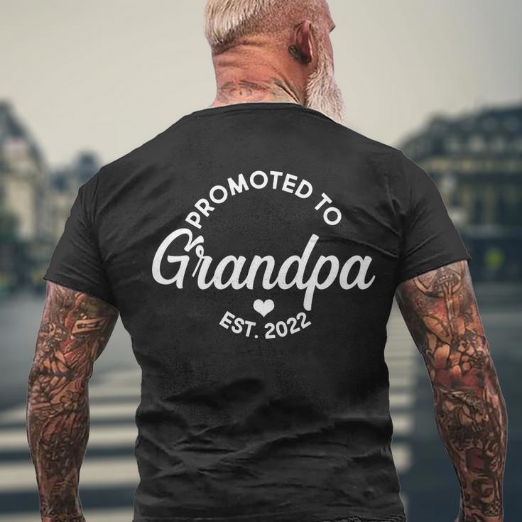 Promoted To Grandpa Est 2022 New Baby Men's Crewneck Short Sleeve Back Print T-shirt Gifts for Old Men