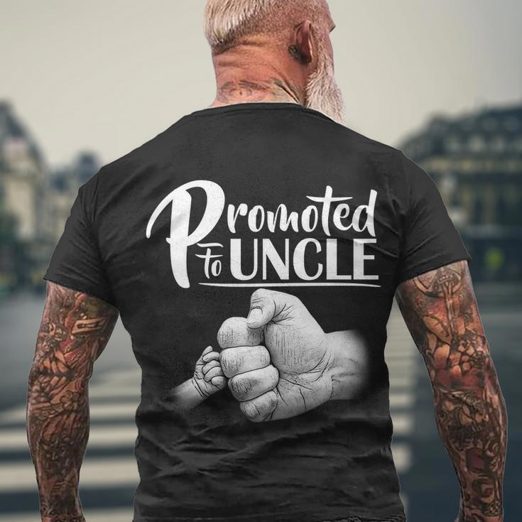 Promoted To Uncle Tshirt Men's Crewneck Short Sleeve Back Print T-shirt Gifts for Old Men