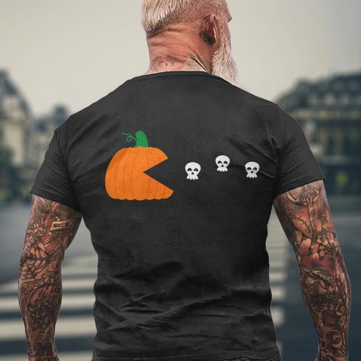 Pumpkin Ghost Boo Halloween Quote V2 Men's Crewneck Short Sleeve Back Print T-shirt Gifts for Old Men