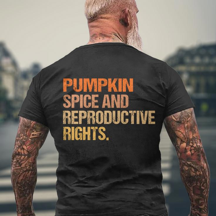 Pumpkin Spice And Reproductive Rights Gift V3 Men's Crewneck Short Sleeve Back Print T-shirt Gifts for Old Men