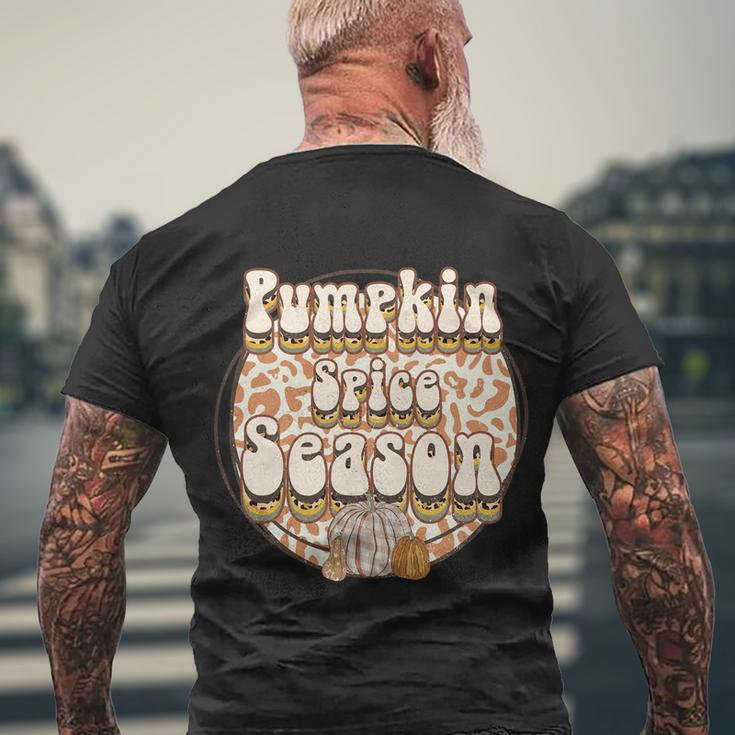 Pumpkin Spice Season Thanksgiving Quote Men's Crewneck Short Sleeve Back Print T-shirt Gifts for Old Men