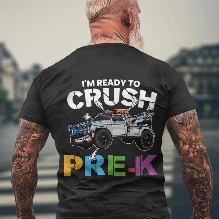 Ready To Crush Prek Truck Back To School Men's Crewneck Short Sleeve Back Print T-shirt Gifts for Old Men