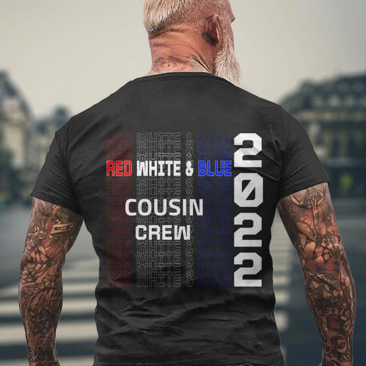 Red White And Blue Cousin Crew 2022 4Th Of July American Flag Gift Men's Crewneck Short Sleeve Back Print T-shirt Gifts for Old Men