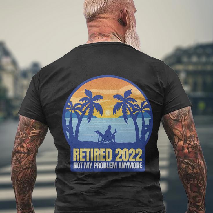 Retired 2022 Tshirt V2 Men's Crewneck Short Sleeve Back Print T-shirt Gifts for Old Men