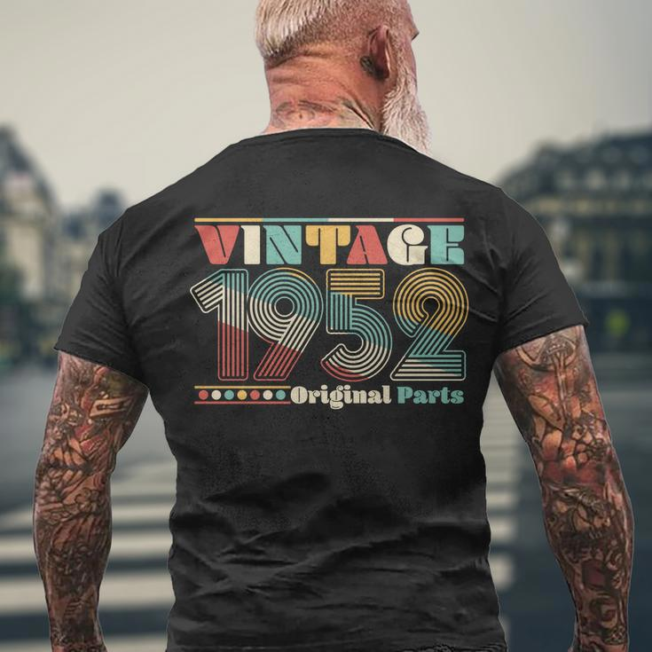 Retro 60S 70S Style Vintage 1952 Original Parts 70Th Birthday Tshirt Men's Crewneck Short Sleeve Back Print T-shirt Gifts for Old Men
