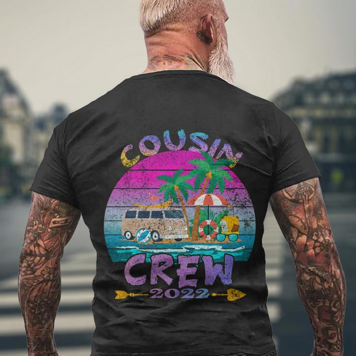 Retro Cousin Crew Vacation 2022 Beach Trip Family Matching Gift Men's Crewneck Short Sleeve Back Print T-shirt Gifts for Old Men